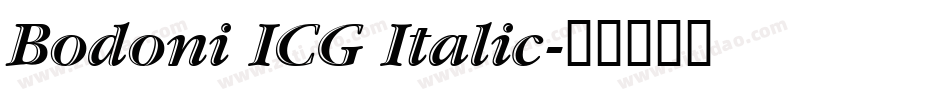 Bodoni ICG Italic字体转换